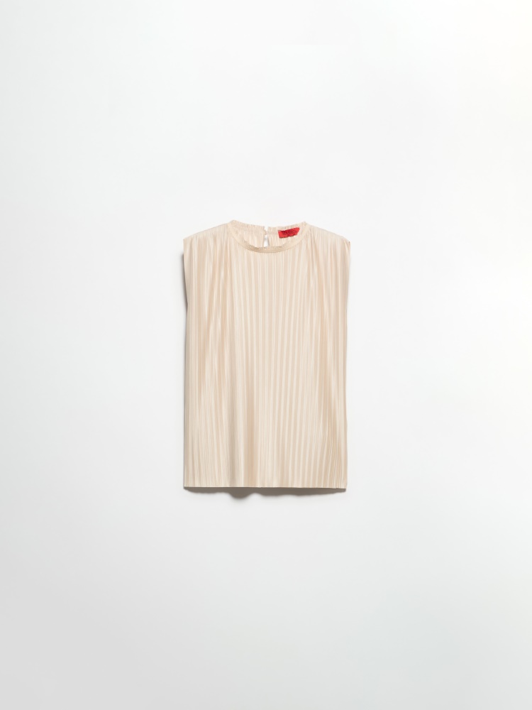 Pleated jersey skirt, powder | MAX&Co. Pleated jersey top - POWDER - MAX&Co.